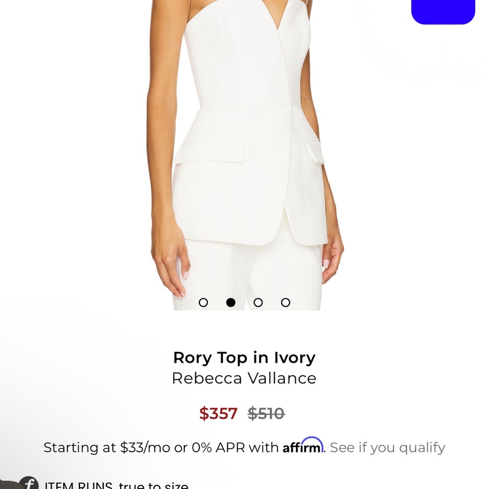 Rebecca Vallance Ivory Rory Top
